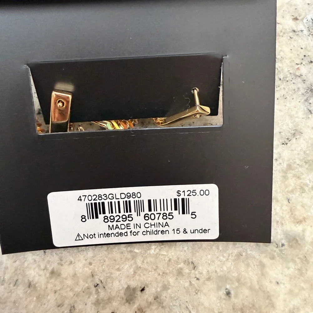 NWT Coach Skeletal Rexy Huggie Earrings - Picture 4 of 4